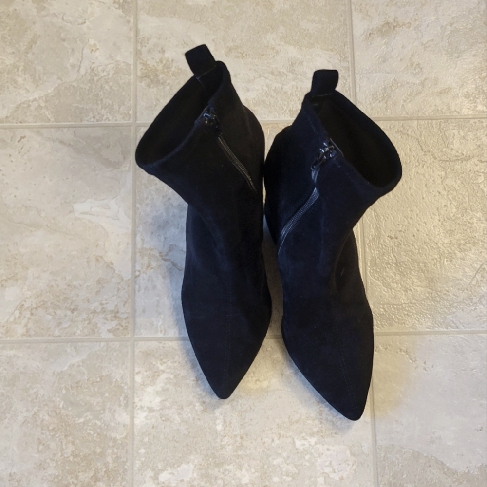 Black suede ankle boots size 8.5